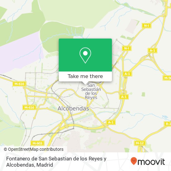 Fontanero de San Sebastian de los Reyes y Alcobendas map