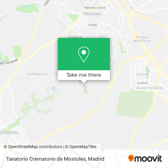 mapa Tanatorio Crematorio de Mostoles