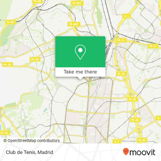 Club de Tenis map