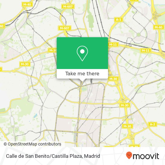 mapa Calle de San Benito / Castilla Plaza