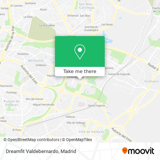 Dreamfit Valdebernardo map