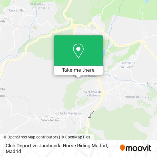 Club Deportivo Jarahonda Horse Riding Madrid map