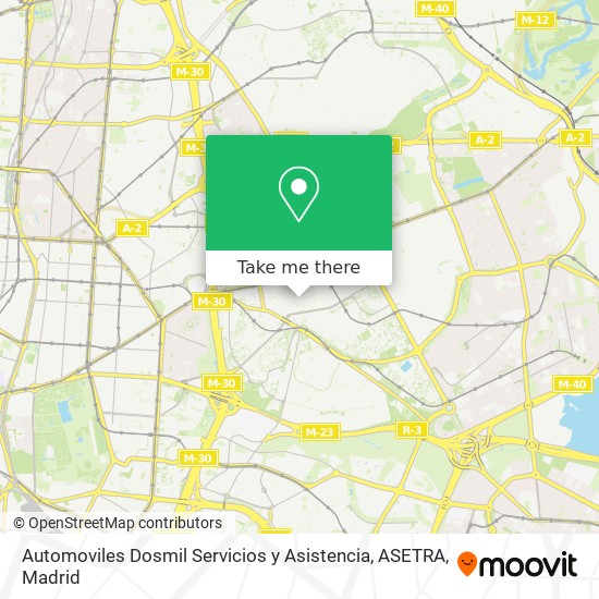 Automoviles Dosmil Servicios y Asistencia, ASETRA map