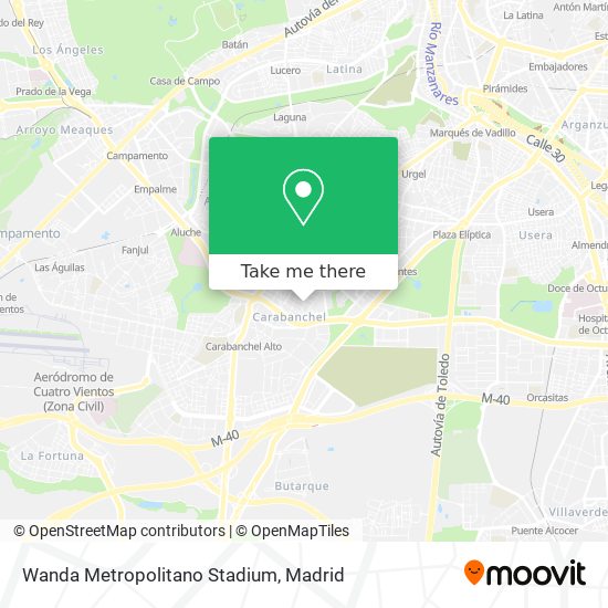 Wanda Metropolitano Stadium map