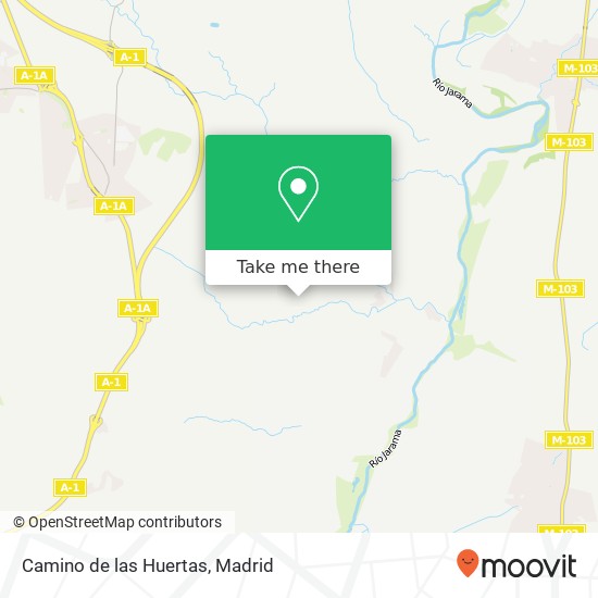 Camino de las Huertas map