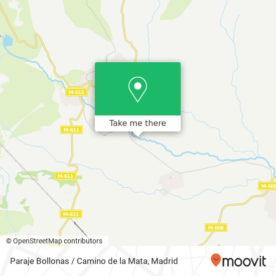 mapa Paraje Bollonas / Camino de la Mata