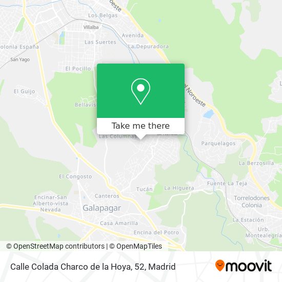 mapa Calle Colada Charco de la Hoya, 52