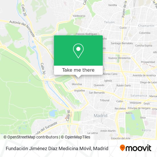 Fundación Jiménez Díaz Medicina Móvil map