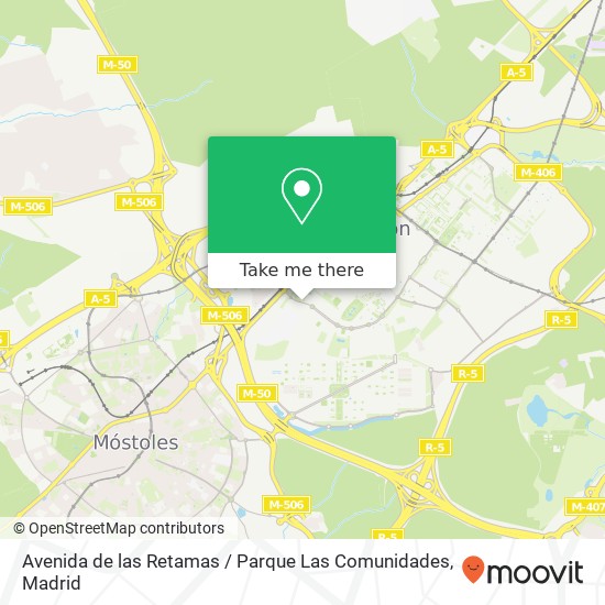 mapa Avenida de las Retamas / Parque Las Comunidades