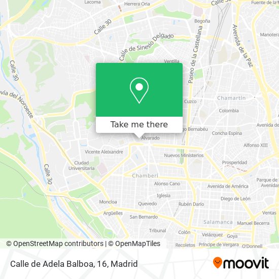 mapa Calle de Adela Balboa, 16