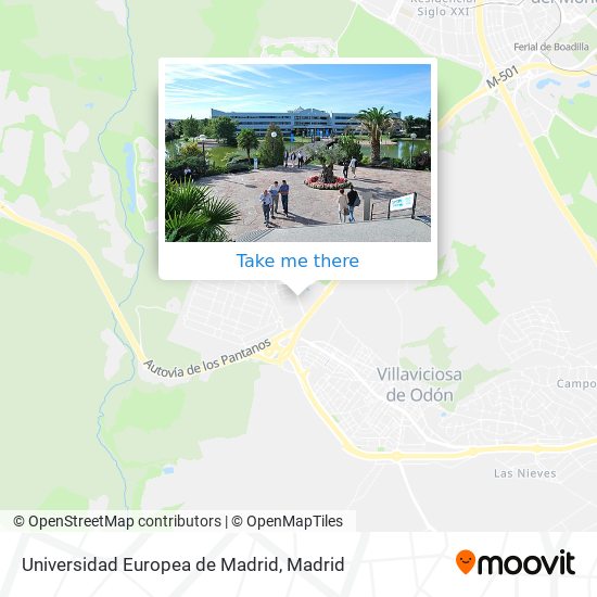 mapa Universidad Europea de Madrid