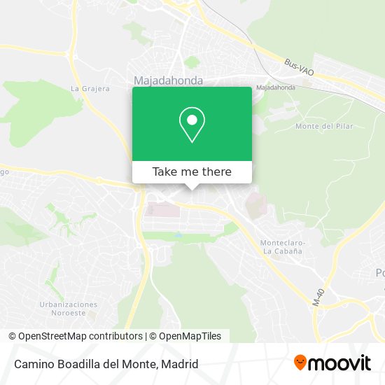 Camino Boadilla del Monte map