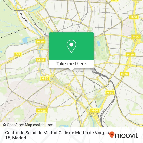 Centro de Salud de Madrid Calle de Martín de Vargas 15 map