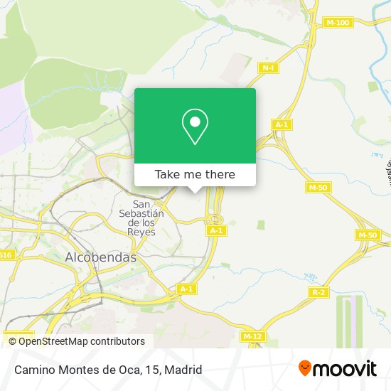 Camino Montes de Oca, 15 map