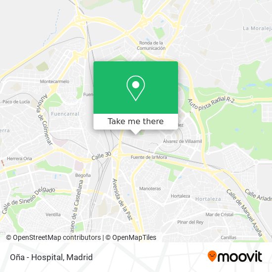 Oña - Hospital map