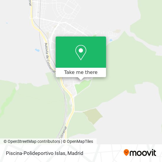Piscina-Polideportivo Islas map