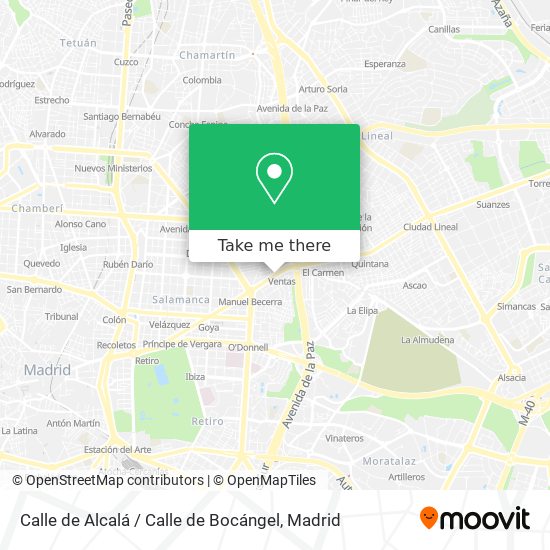 mapa Calle de Alcalá / Calle de Bocángel