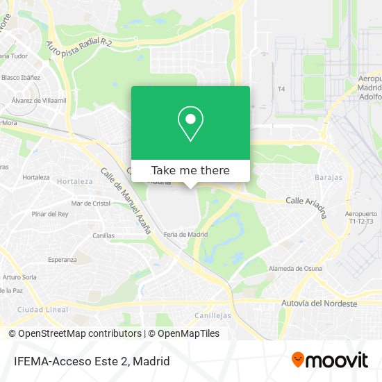 IFEMA-Acceso Este 2 map