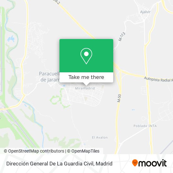 mapa Dirección General De La Guardia Civil