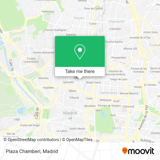 Plaza Chamberi map