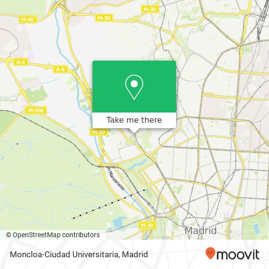 mapa Moncloa-Ciudad Universitaria