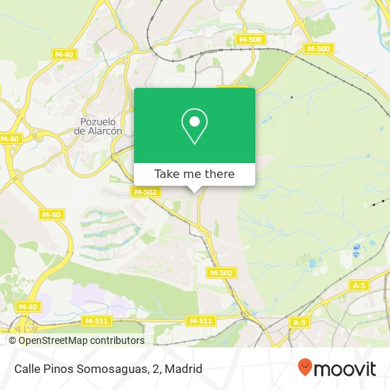 Calle Pinos Somosaguas, 2 map