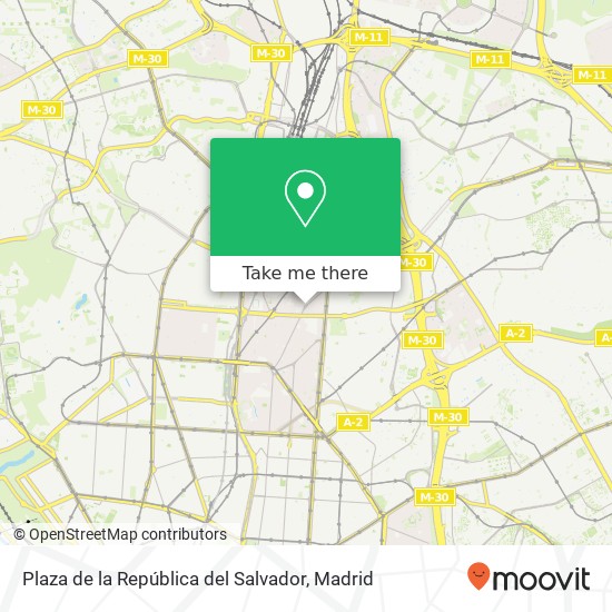 mapa Plaza de la República del Salvador