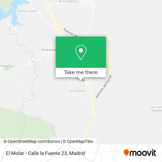 mapa El Molar - Calle la Fuente 23