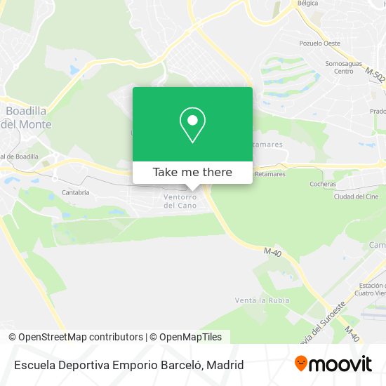 mapa Escuela Deportiva Emporio Barceló