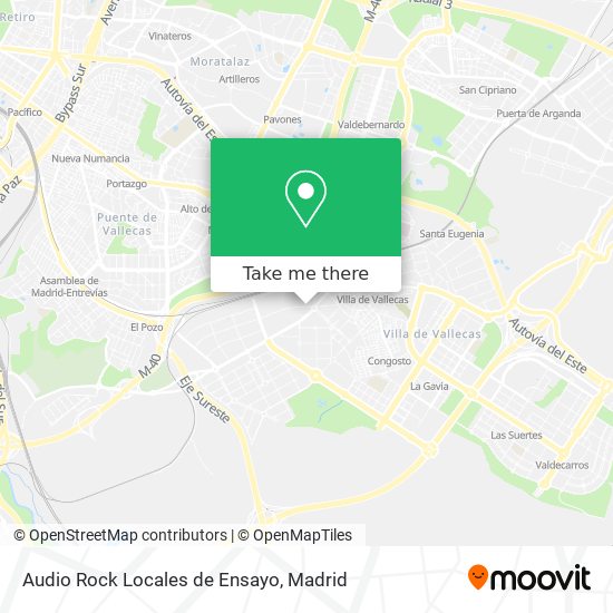 Audio Rock Locales de Ensayo map