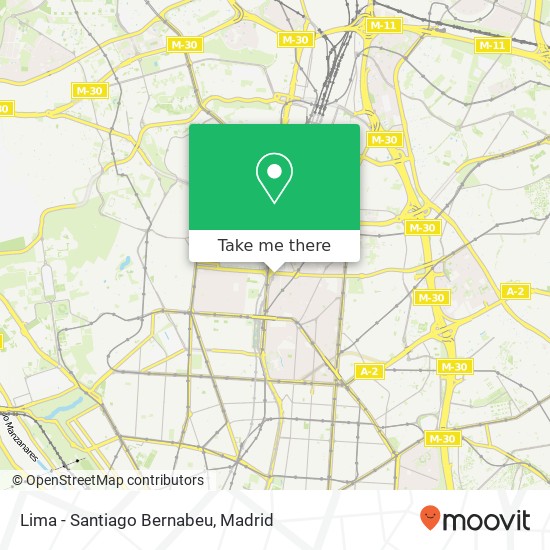 Lima - Santiago Bernabeu map