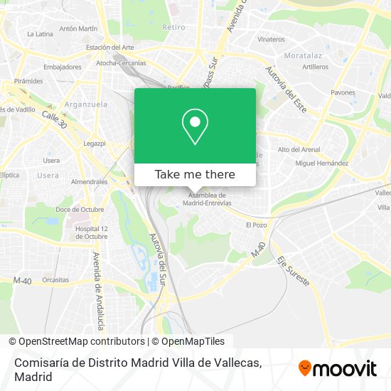 Comisaría de Distrito Madrid Villa de Vallecas map