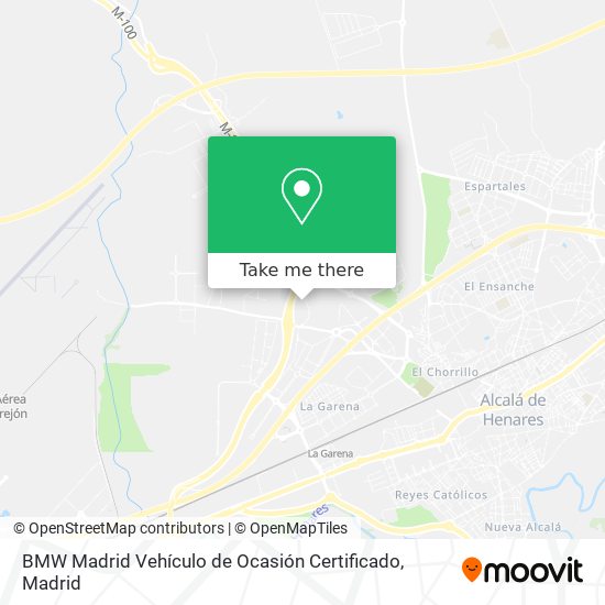 BMW Madrid Vehículo de Ocasión Certificado map