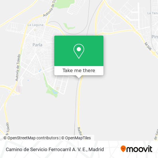 Camino de Servicio Ferrocarril A. V. E. map