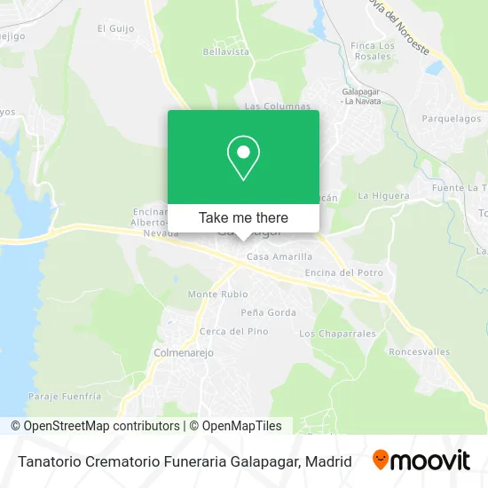 Tanatorio Crematorio Funeraria Galapagar map