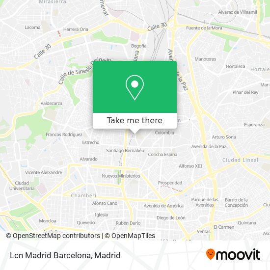 Lcn Madrid Barcelona map