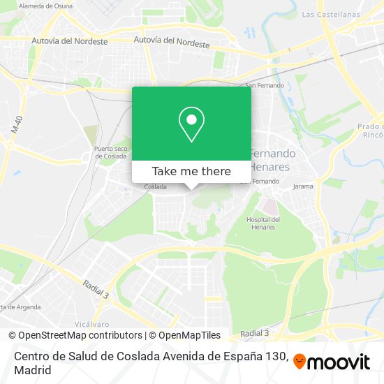 Centro de Salud de Coslada Avenida de España 130 map