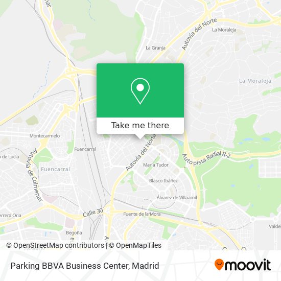 Parking BBVA Business Center map