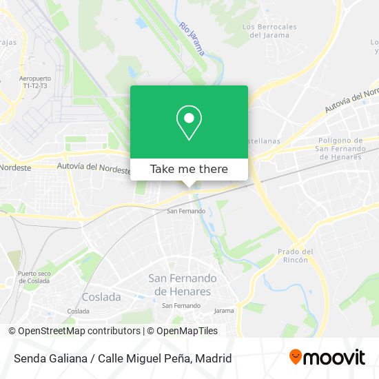 mapa Senda Galiana / Calle Miguel Peña