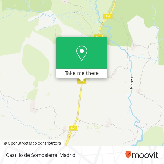 mapa Castillo de Somosierra