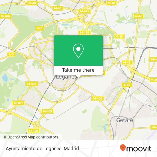 Ayuntamiento de Leganés map