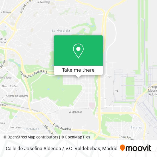 Calle de Josefina Aldecoa / V.C. Valdebebas map