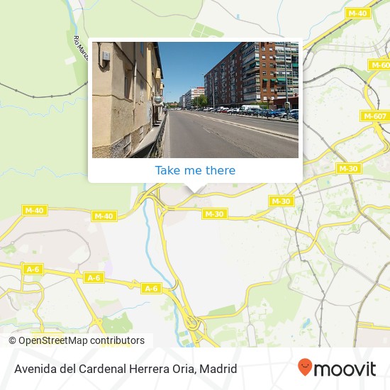 mapa Avenida del Cardenal Herrera Oria