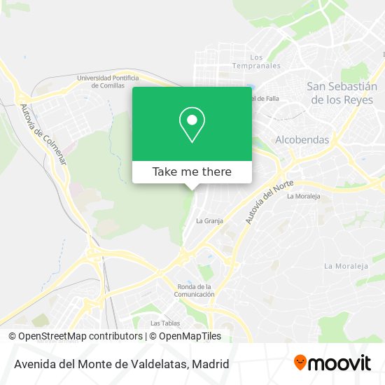 Avenida del Monte de Valdelatas map