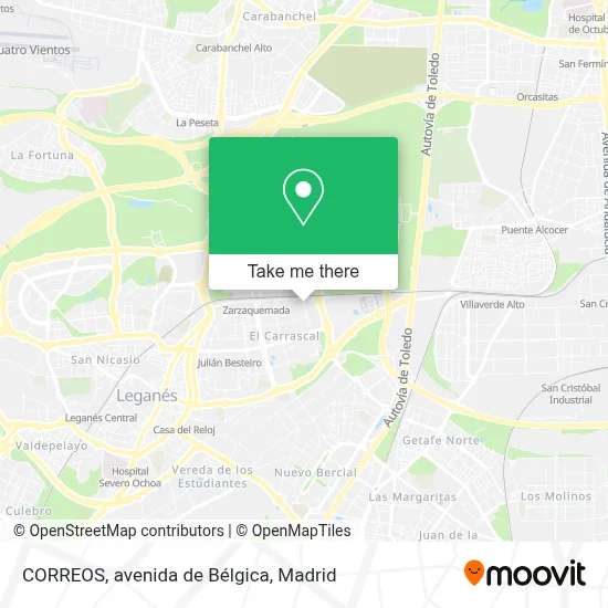 CORREOS, avenida de Bélgica map
