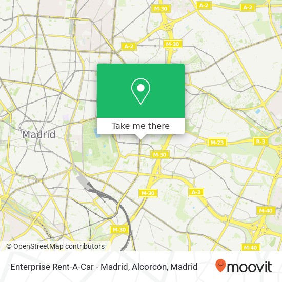 mapa Enterprise Rent-A-Car - Madrid, Alcorcón