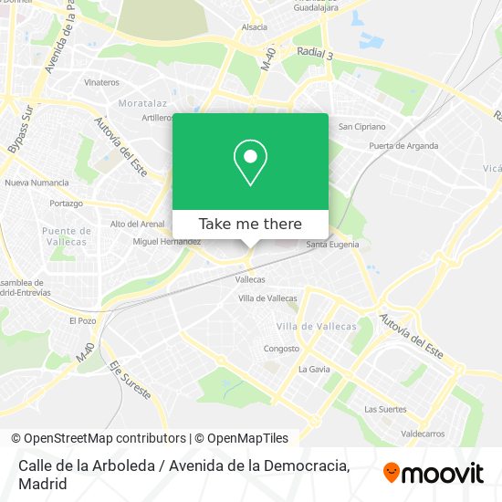 mapa Calle de la Arboleda / Avenida de la Democracia