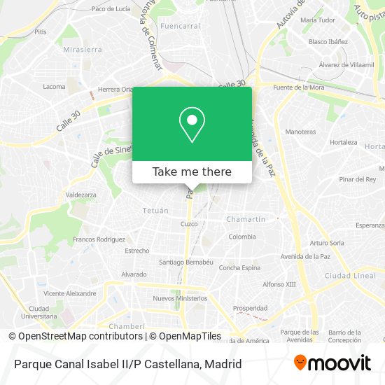 Parque Canal Isabel II / P Castellana map