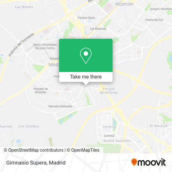 Gimnasio Supera map