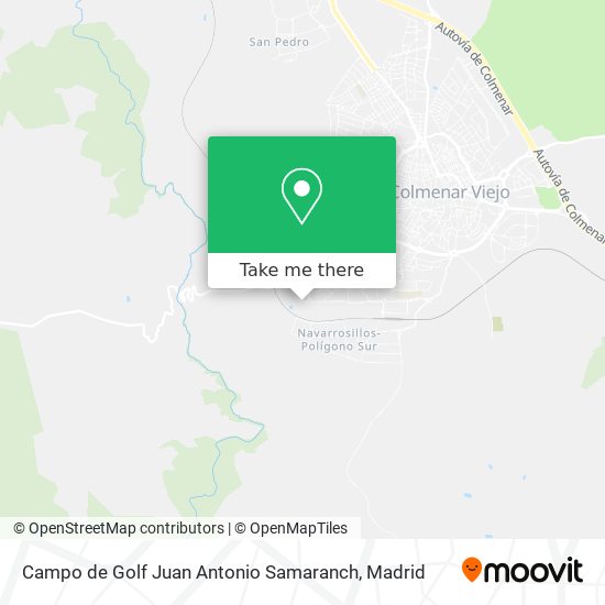 Campo de Golf Juan Antonio Samaranch map